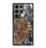 Galaxy S23 Ultra Wood+Resin Phone Case - Adaline (Black & White, 722200)