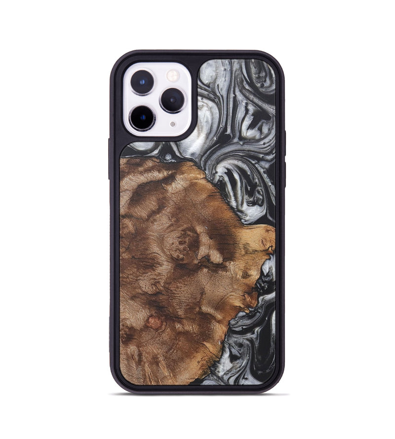 iPhone 11 Pro Wood+Resin Phone Case - Adaline (Black & White, 722200)