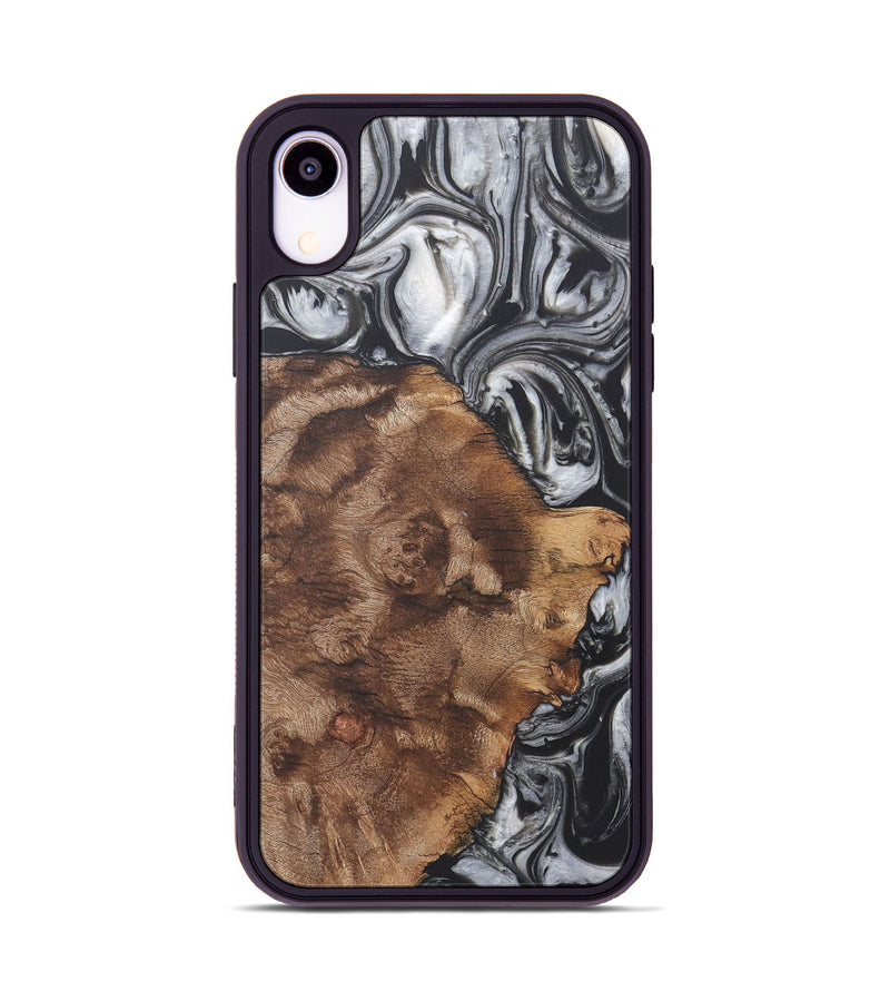 iPhone Xr Wood+Resin Phone Case - Adaline (Black & White, 722200)