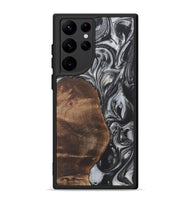 Galaxy S22 Ultra Wood+Resin Phone Case - Dina (Black & White, 722203)