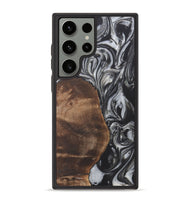 Galaxy S23 Ultra Wood+Resin Phone Case - Dina (Black & White, 722203)