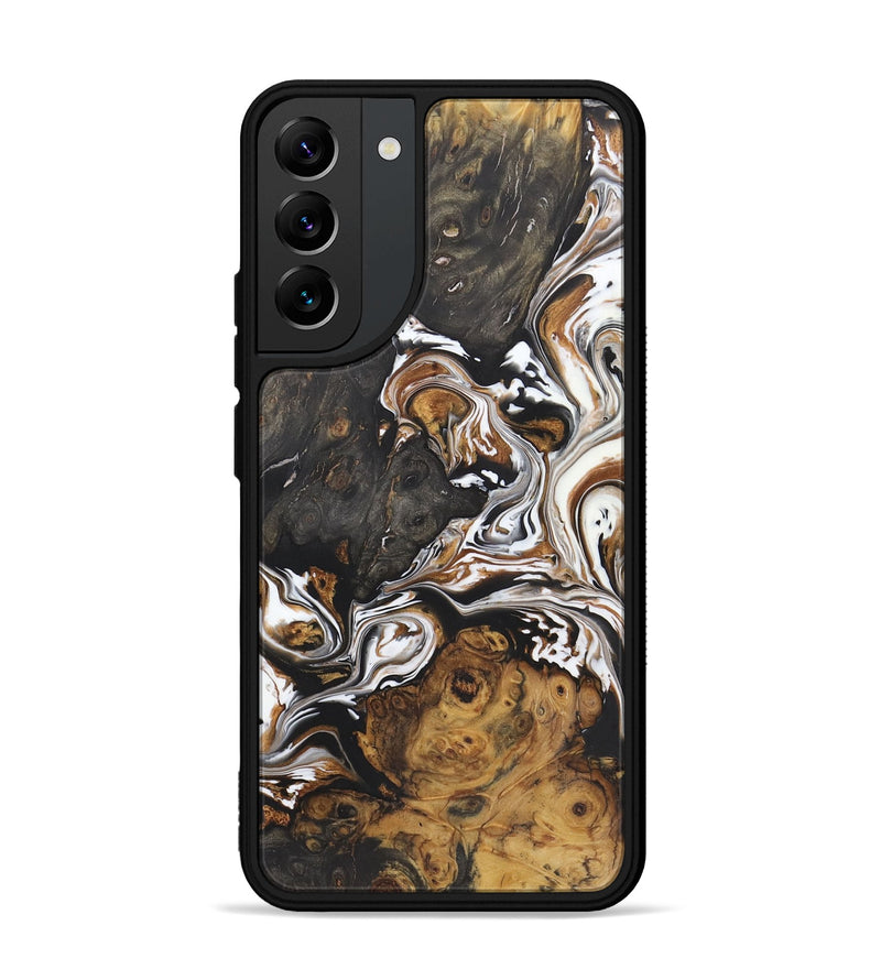 Galaxy S22 Plus Wood+Resin Phone Case - Jonas (Black & White, 722204)