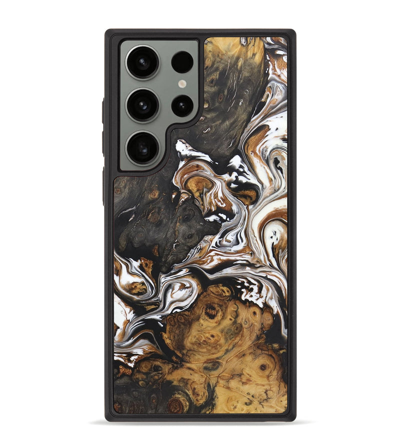 Galaxy S23 Ultra Wood+Resin Phone Case - Jonas (Black & White, 722204)