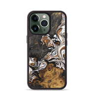 iPhone 13 Pro Wood+Resin Phone Case - Jonas (Black & White, 722204)