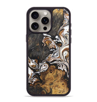 iPhone 15 Pro Max Wood+Resin Phone Case - Jonas (Black & White, 722204)