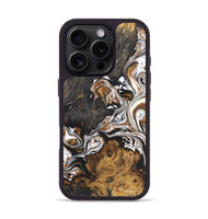 iPhone 16 Pro Wood+Resin Phone Case - Jonas (Black & White, 722204)