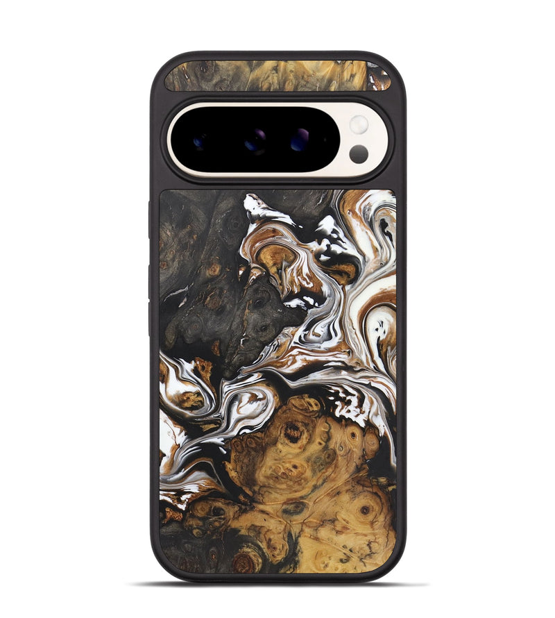 Pixel 9 Wood+Resin Phone Case - Jonas (Black & White, 722204)