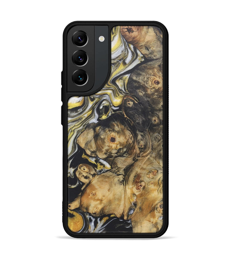 Galaxy S22 Plus Wood+Resin Phone Case - Zachary (Black & White, 722206)