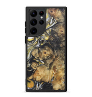 Galaxy S22 Ultra Wood+Resin Phone Case - Zachary (Black & White, 722206)