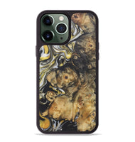 iPhone 13 Pro Max Wood+Resin Phone Case - Zachary (Black & White, 722206)