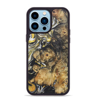 iPhone 14 Pro Max Wood+Resin Phone Case - Zachary (Black & White, 722206)