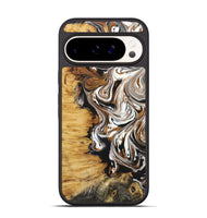 Pixel 9 Pro Wood+Resin Phone Case - Linda (Black & White, 722208)