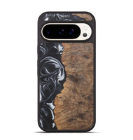 Pixel 9 Wood+Resin Phone Case - Phyllis (Black & White, 722209)