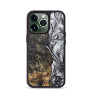 iPhone 13 Pro Wood+Resin Phone Case - Yasmin (Black & White, 722210)