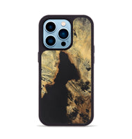 iPhone 14 Pro Wood+Resin Phone Case - Omar (Pure Black, 722211)