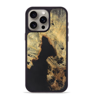 iPhone 15 Pro Max Wood+Resin Phone Case - Omar (Pure Black, 722211)