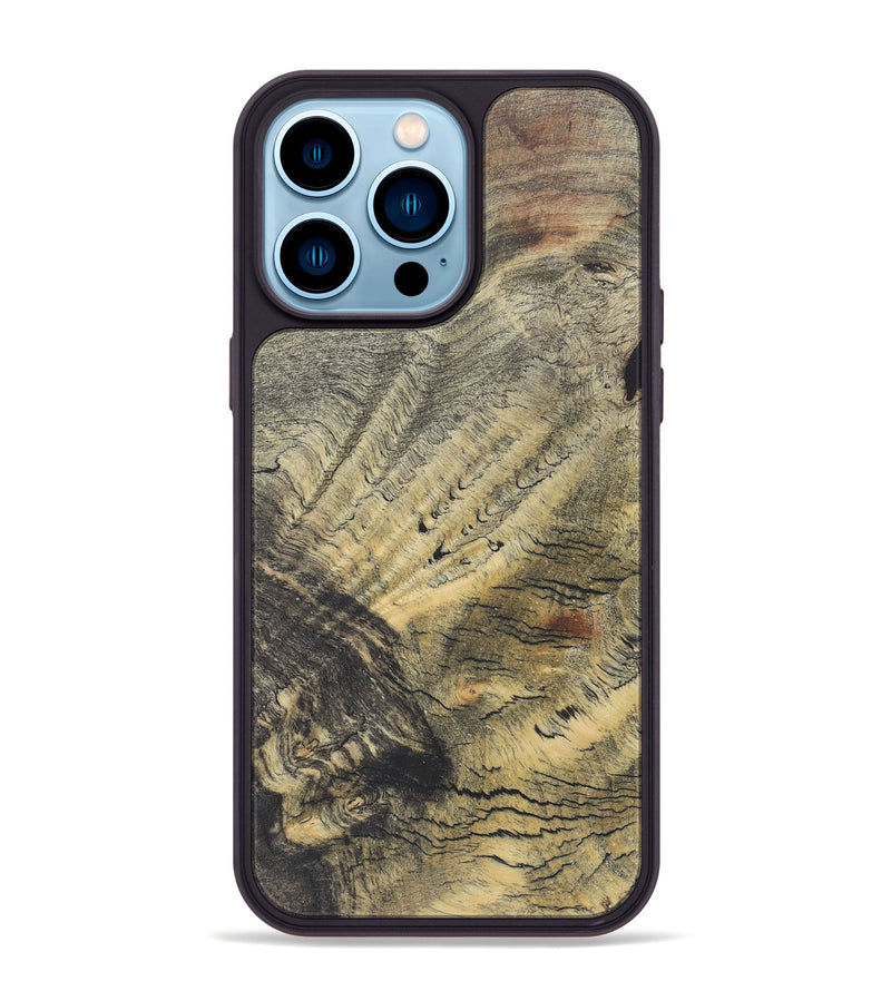 iPhone 14 Pro Max Wood+Resin Phone Case - Sienna (Wood Burl, 722212)