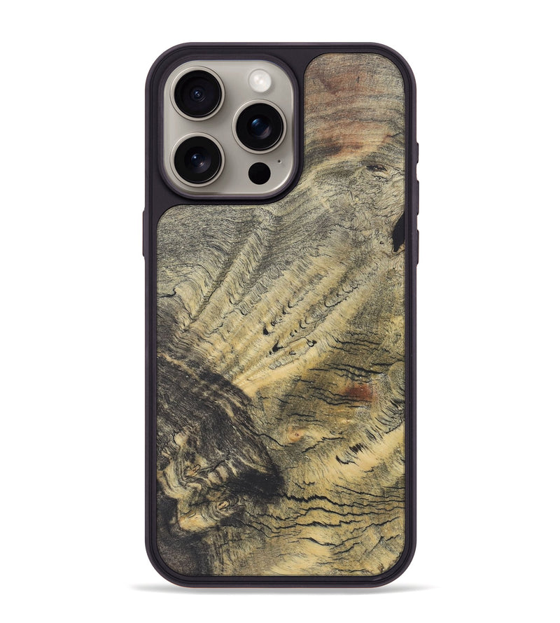 iPhone 15 Pro Max Wood+Resin Phone Case - Sienna (Wood Burl, 722212)