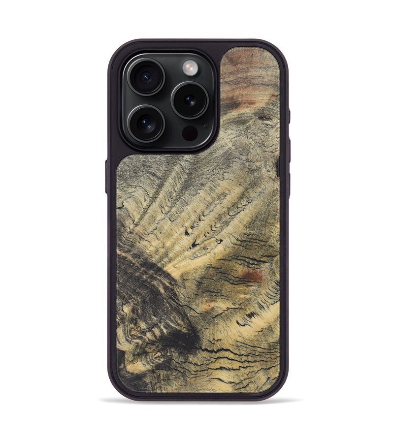 iPhone 15 Pro Wood+Resin Phone Case - Sienna (Wood Burl, 722212)