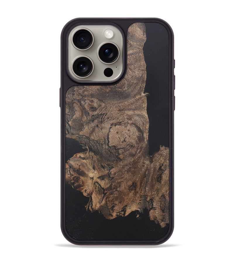 iPhone 15 Pro Max Wood+Resin Phone Case - Lexi (Wood Burl, 722213)