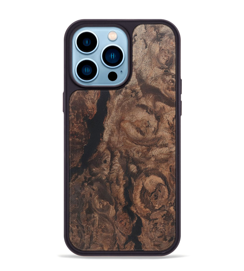 iPhone 14 Pro Max Wood+Resin Phone Case - Cheryl (Wood Burl, 722214)