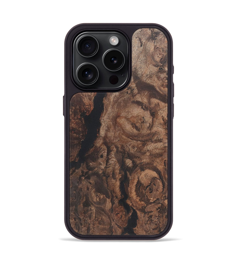 iPhone 15 Pro Wood+Resin Phone Case - Cheryl (Wood Burl, 722214)