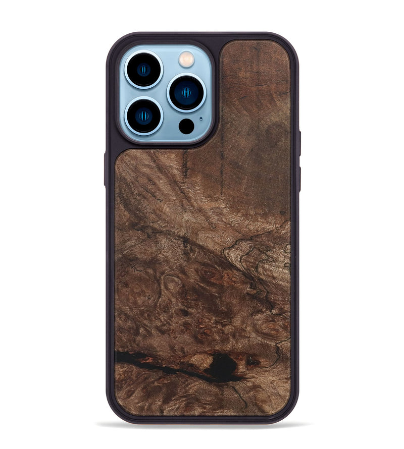 iPhone 14 Pro Max Wood+Resin Phone Case - Howard (Wood Burl, 722217)