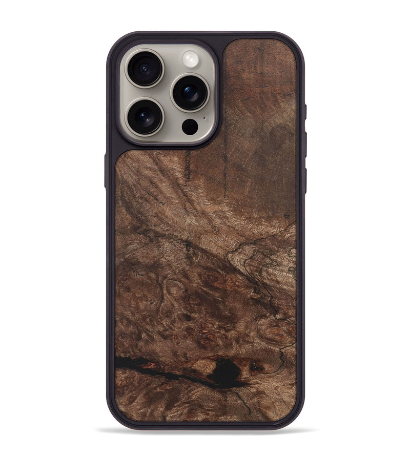 iPhone 15 Pro Max Wood+Resin Phone Case - Howard (Wood Burl, 722217)