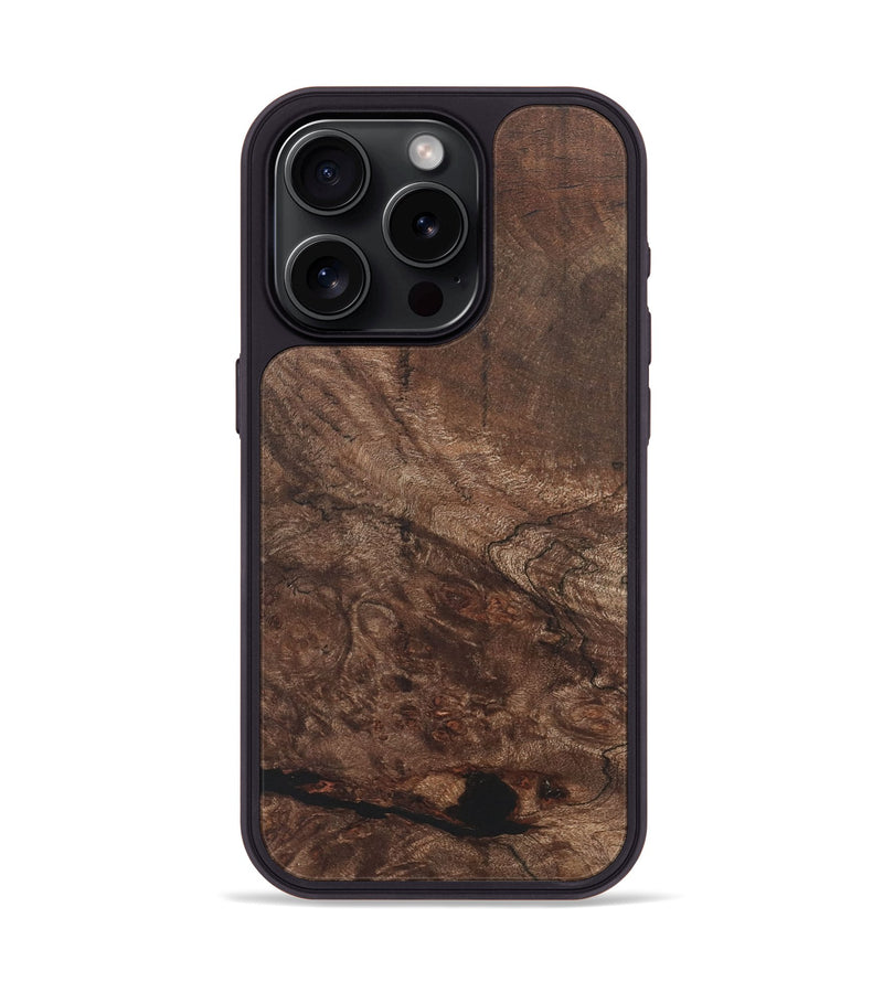 iPhone 15 Pro Wood+Resin Phone Case - Howard (Wood Burl, 722217)