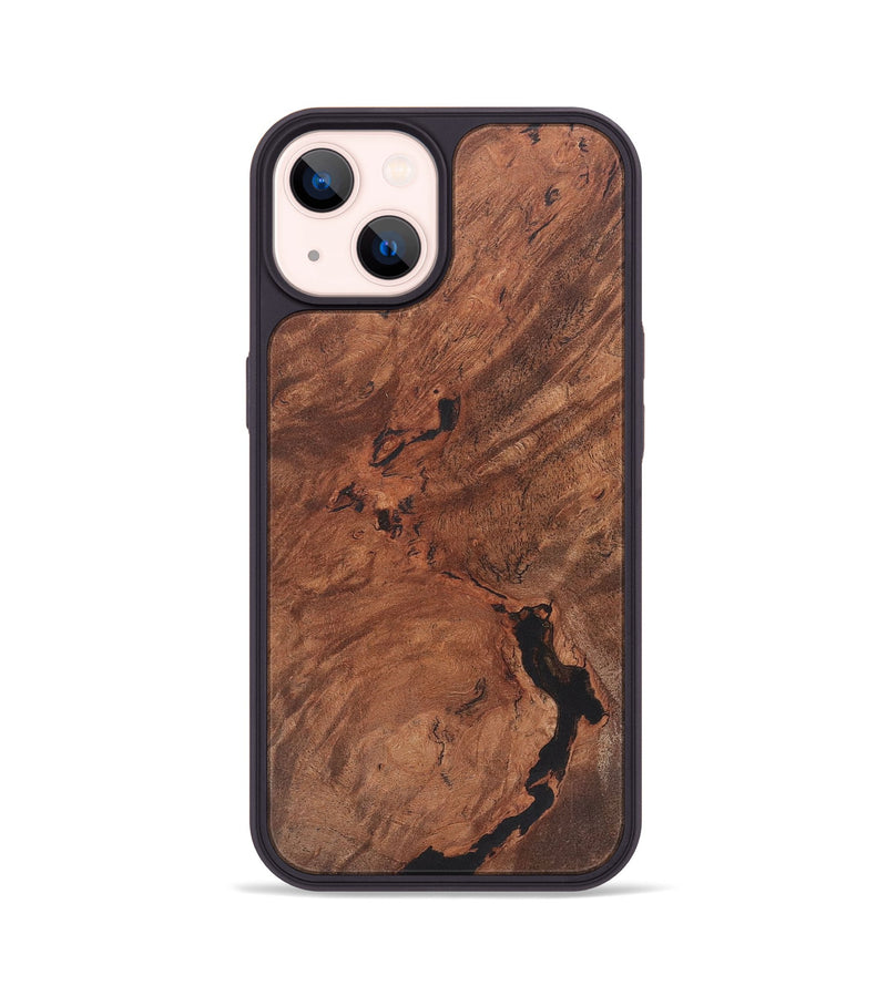 iPhone 14 Wood+Resin Phone Case - Kendall (Wood Burl, 722219)