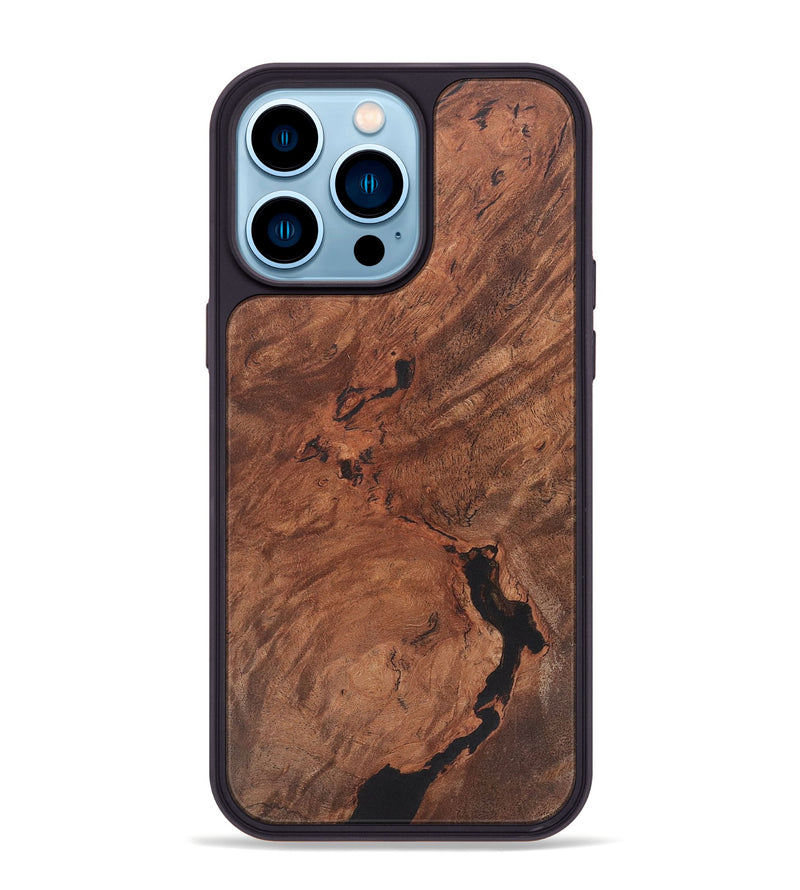 iPhone 14 Pro Max Wood+Resin Phone Case - Kendall (Wood Burl, 722219)