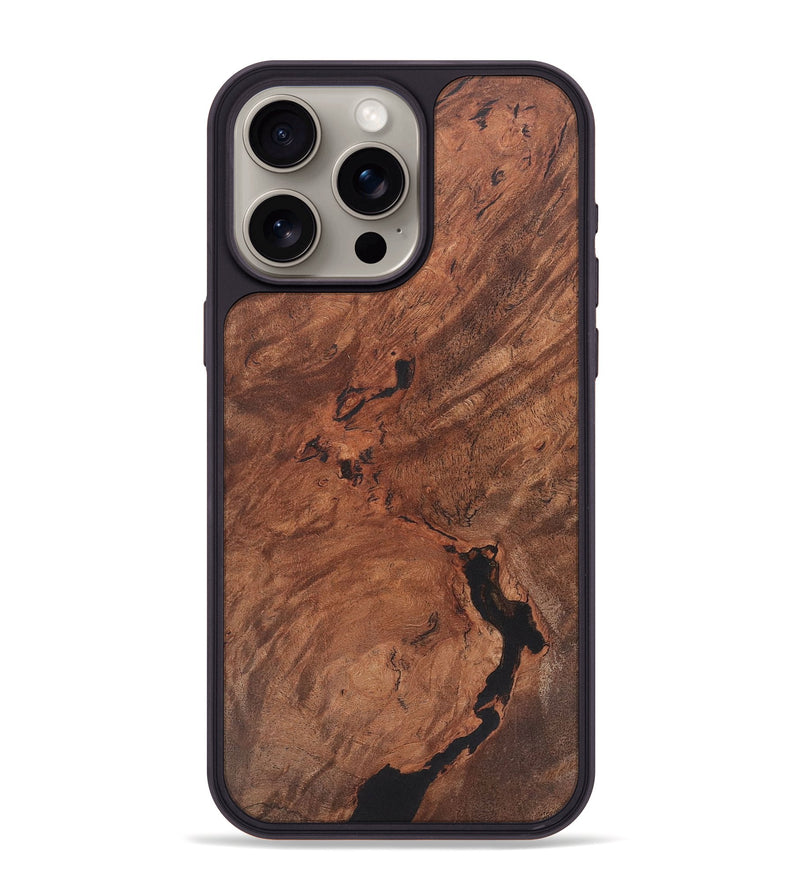 iPhone 15 Pro Max Wood+Resin Phone Case - Kendall (Wood Burl, 722219)