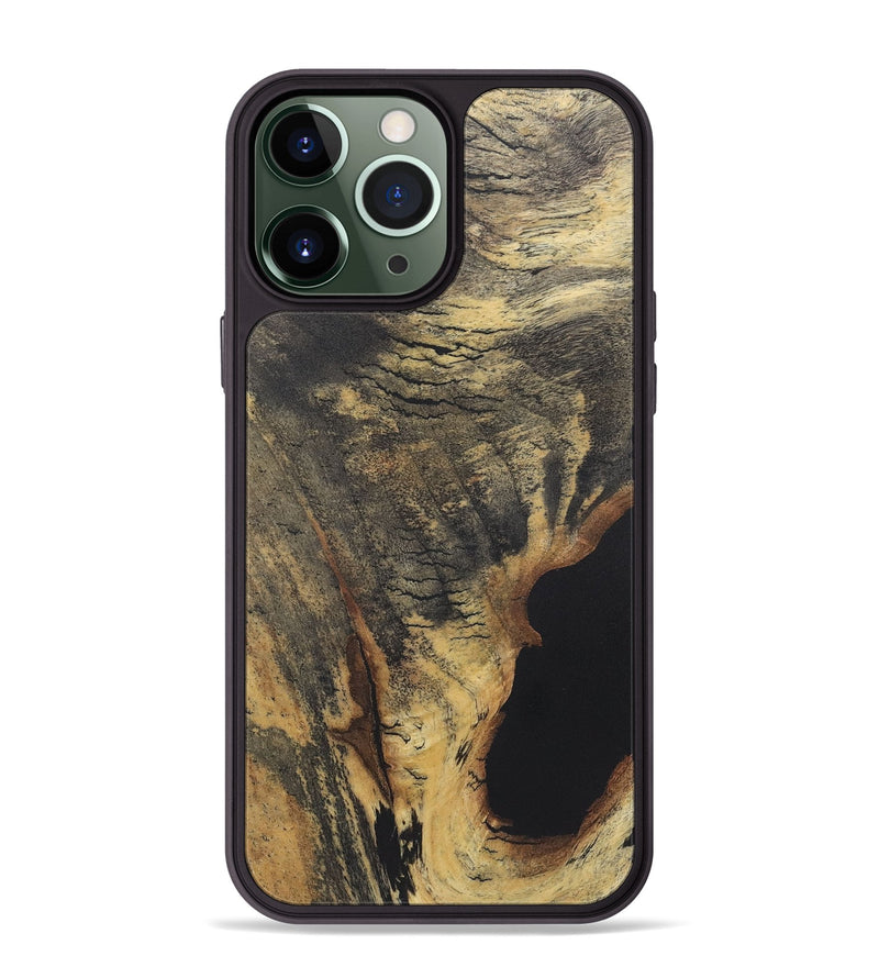 iPhone 13 Pro Max Wood+Resin Phone Case - Nolan (Wood Burl, 722220)