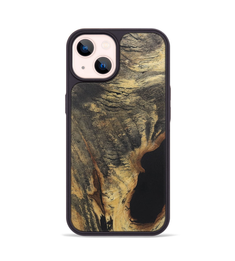 iPhone 14 Wood+Resin Phone Case - Nolan (Wood Burl, 722220)