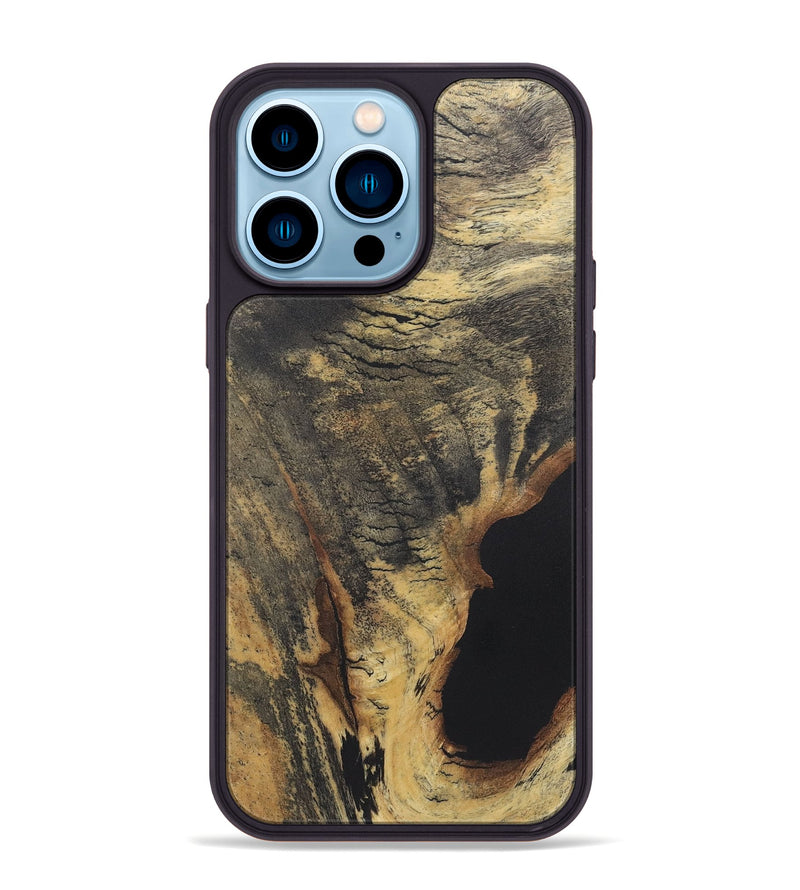 iPhone 14 Pro Max Wood+Resin Phone Case - Nolan (Wood Burl, 722220)