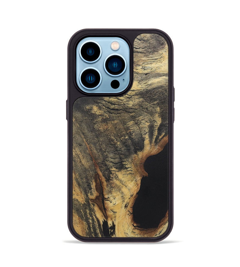 iPhone 14 Pro Wood+Resin Phone Case - Nolan (Wood Burl, 722220)