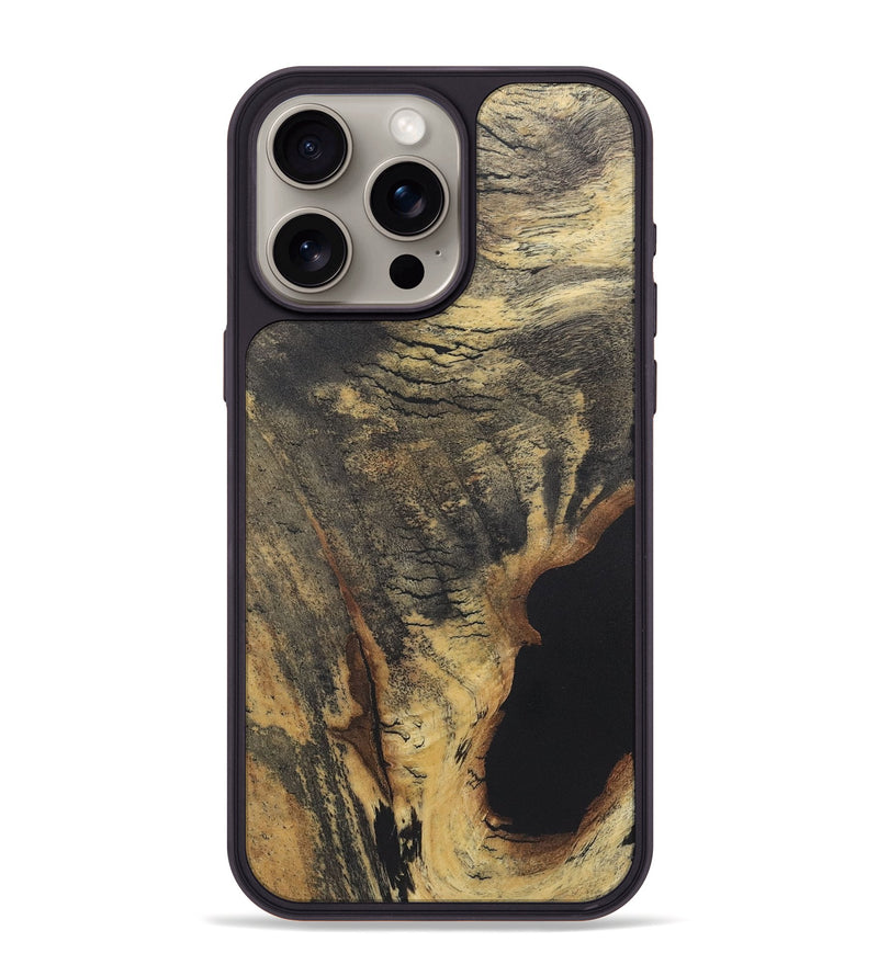 iPhone 15 Pro Max Wood+Resin Phone Case - Nolan (Wood Burl, 722220)