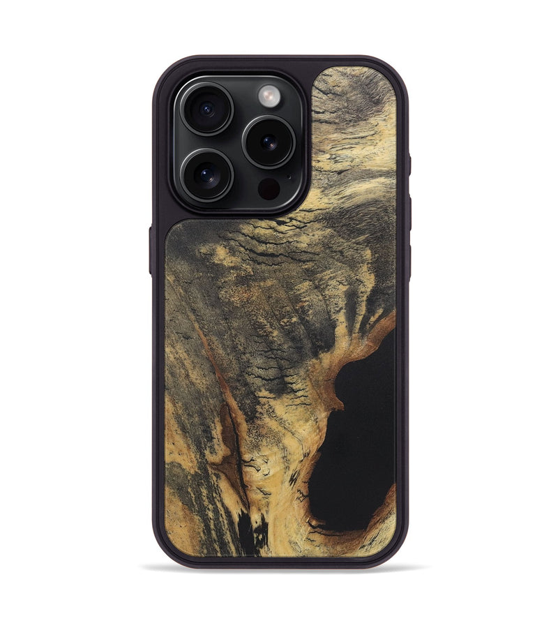 iPhone 15 Pro Wood+Resin Phone Case - Nolan (Wood Burl, 722220)