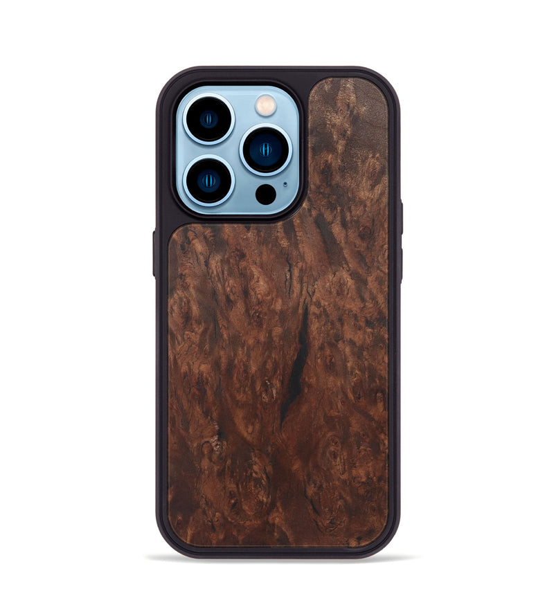 iPhone 14 Pro Wood+Resin Phone Case - Danica (Wood Burl, 722221)