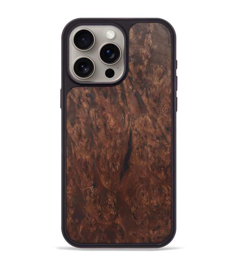 iPhone 15 Pro Max Wood+Resin Phone Case - Danica (Wood Burl, 722221)