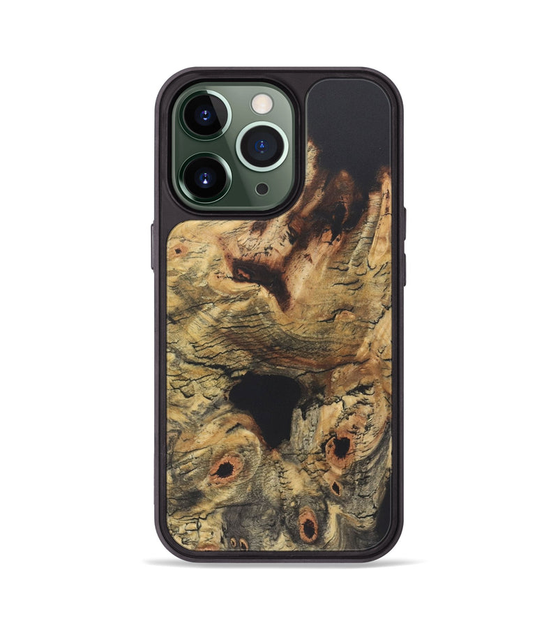 iPhone 13 Pro Wood+Resin Phone Case - Sienna (Wood Burl, 722222)