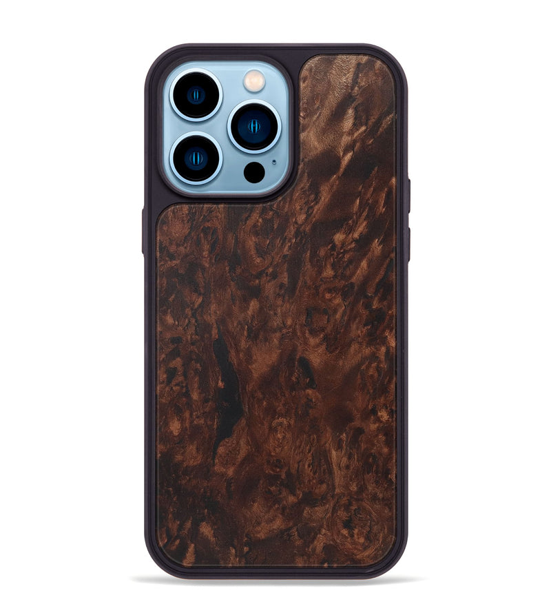 iPhone 14 Pro Max Wood+Resin Phone Case - Elizabeth (Wood Burl, 722223)