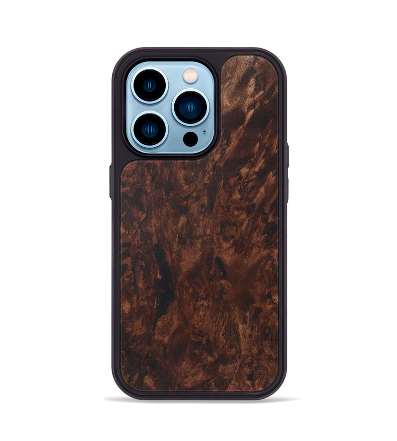 iPhone 14 Pro Wood+Resin Phone Case - Elizabeth (Wood Burl, 722223)