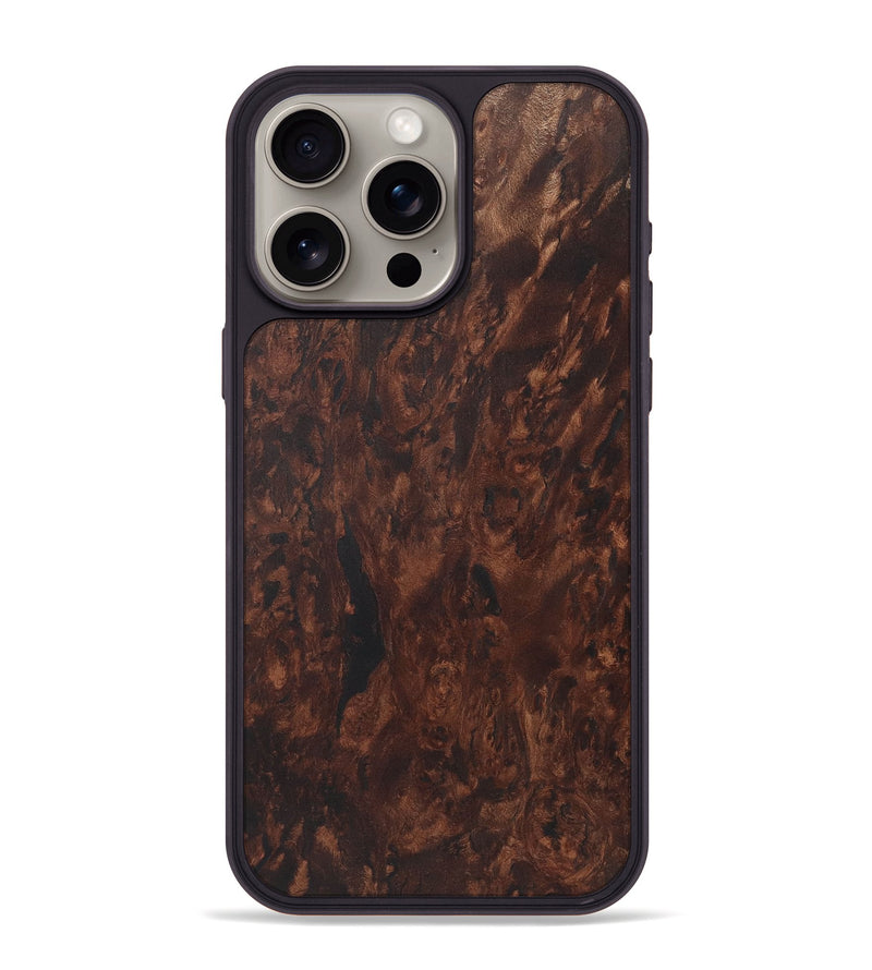 iPhone 15 Pro Max Wood+Resin Phone Case - Elizabeth (Wood Burl, 722223)