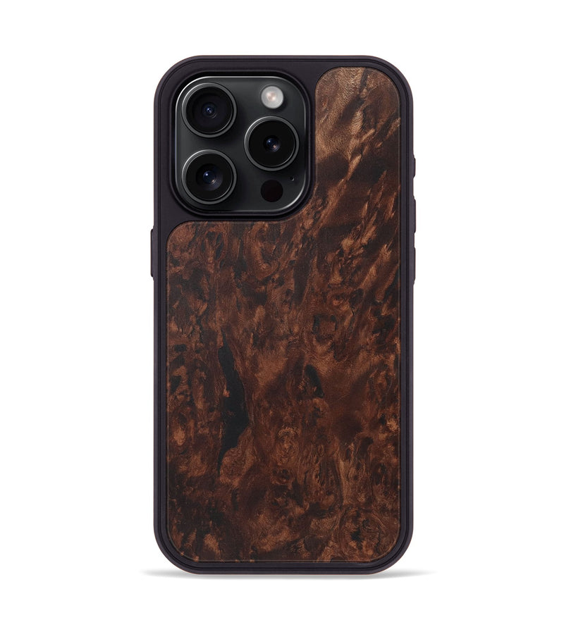 iPhone 15 Pro Wood+Resin Phone Case - Elizabeth (Wood Burl, 722223)