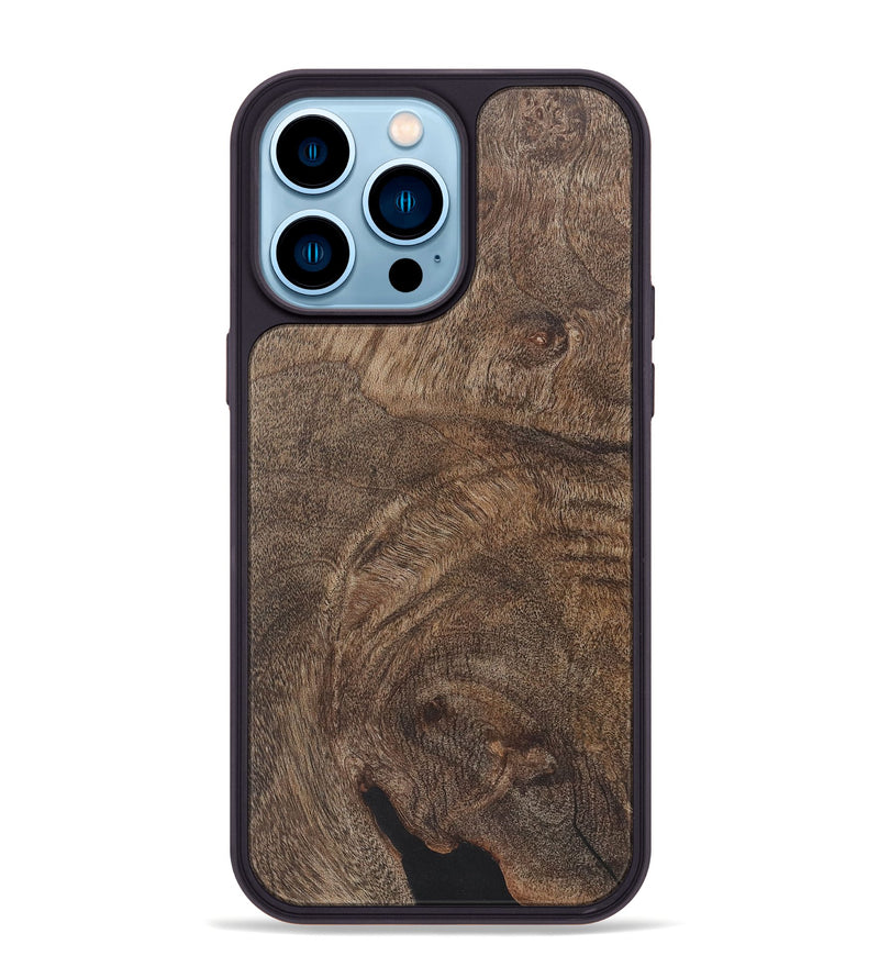 iPhone 14 Pro Max Wood+Resin Phone Case - Keri (Wood Burl, 722224)