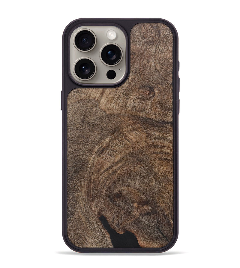 iPhone 15 Pro Max Wood+Resin Phone Case - Keri (Wood Burl, 722224)