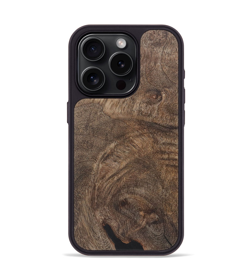 iPhone 15 Pro Wood+Resin Phone Case - Keri (Wood Burl, 722224)