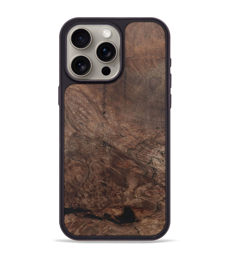 iPhone 15 Pro Max Wood+Resin Phone Case - Clark (Wood Burl, 722226)