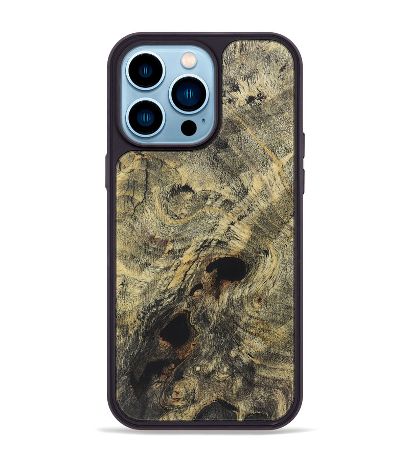 iPhone 14 Pro Max Wood+Resin Phone Case - Reagan (Wood Burl, 722227)